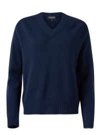 Navy Wool Cashmere Sweater 