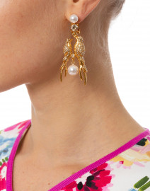Lovebird Pearl Clip-On Earrings