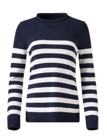 Product image thumbnail - Sail to Sable - Navy and White Striped Sweater
