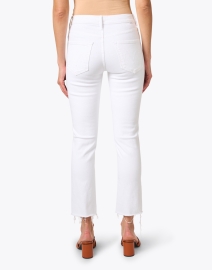 Back image thumbnail - Mother - The Dazzler White Ankle Fray Jean