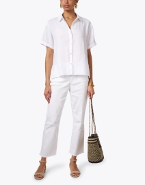 Look image thumbnail - Eileen Fisher - White Straight Leg Ankle Jean
