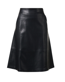 Shawn Black Faux Leather Skirt