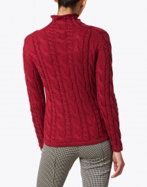 Blue - Russet Red Cotton Cable Sweater