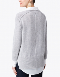 Back image thumbnail - Brochu Walker - Vail Grey Sweater with White Underlayer