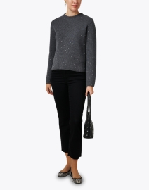 Look image thumbnail - Piazza Sempione - Dark Grey Embellished Wool Sweater