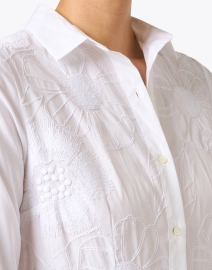 Extra_1 image thumbnail - Rosso35 - White Embroidered Cotton Shirt Dress