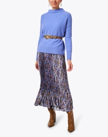 Look image thumbnail - Vince - Blue Boiled Cashmere Sweater