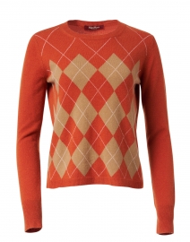 Tiglio Terracotta Argyle Wool Cashmere Sweater