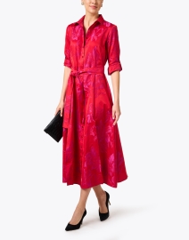 Look image thumbnail - Finley - Laine Red Jacquard Print Shirt Dress