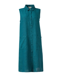 Product image thumbnail - Eileen Fisher - Agean Teal Shirt Dress