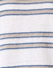 Fabric image thumbnail - Kinross - White and Beige Striped Linen Sweater
