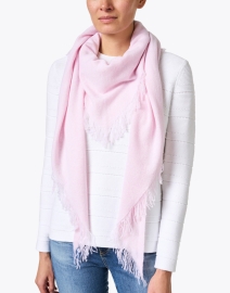 Look image thumbnail - Kinross - Pink Cashmere Triangle Wrap
