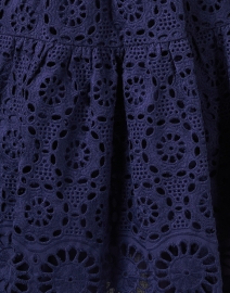 Fabric image thumbnail - Shoshanna - Lina Navy Eyelet Shirt Dress