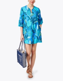 Look image thumbnail - Jude Connally - Kerry Turquoise Print Dress
