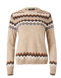 Edicola Beige Intarsia Sweater