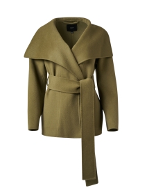 Adrienne Olive Green Wool Cashmere Jacket