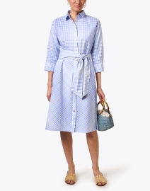 Extra_1 image thumbnail - Hinson Wu - Riley Blue and White Gingham Cotton Dress
