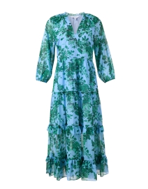 L.K. Bennett - Eleanor Blue Floral Print Dress