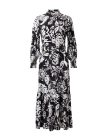 Indiana Black and White Floral Shirt Dress