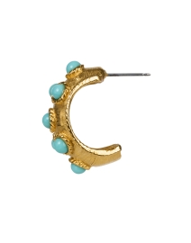 Back image thumbnail - Ben-Amun - Gold and Turquoise Earrings