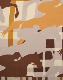 Fabric image thumbnail - Rani Arabella - Brown Equestrian Print Scarf
