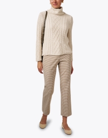 Look image thumbnail - Burgess - Geneva Tan Cotton Cashmere Sweater