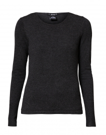 Charcoal Grey Sweater with Button Cuff Detail