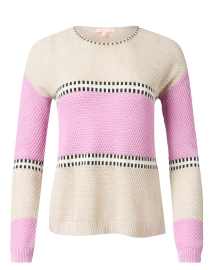 Pink and Beige Cotton Sweater