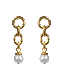 Product image thumbnail - Ben-Amun - Gold and Pearl Drop Earrings