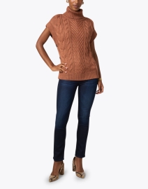 Look image thumbnail - Repeat Cashmere - Brown Wool Turtleneck Top