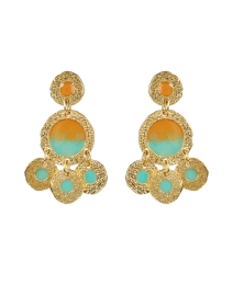 Product image thumbnail - Gas Bijoux - Blue and Orange Drop Earrings