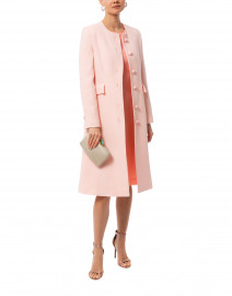 Hampton Blush Pink Wool Crepe Coat