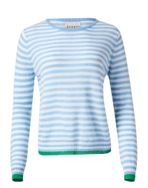 Blue and Green Stripe Cashmere Sweater