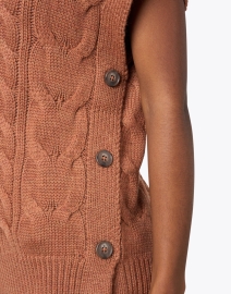 Extra_1 image thumbnail - Repeat Cashmere - Brown Wool Turtleneck Top