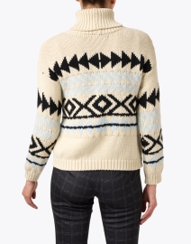 Back image thumbnail - Burgess - Cream Cotton Cashmere Ski Sweater