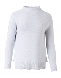 Product image thumbnail - Kinross - Grey Garter Stitch Cotton Sweater