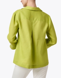 Back image thumbnail - Hinson Wu - Lara Green Linen Shirt
