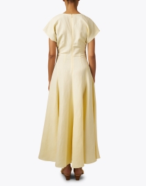 Back image thumbnail - Lafayette 148 New York - Yellow Silk Linen Dress