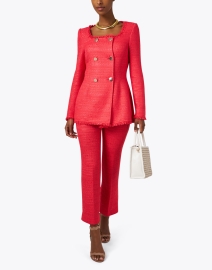 Look image thumbnail - Santorelli - Elara Red Tweed Jacket