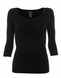 Black Scoop Neck Top