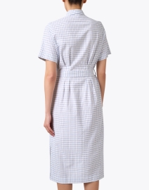 Back image thumbnail - Ines de la Fressange - Stella White Print Cotton Shirt Dress 