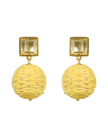 Product image thumbnail - Lizzie Fortunato - Paradiso Yellow Woven Drop Earrings