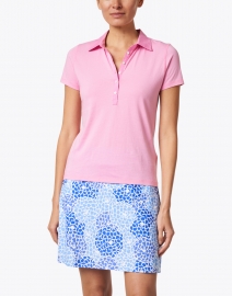 Front image thumbnail - Allude - Pink Cotton Polo Top