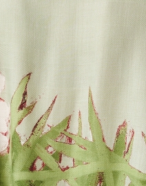 Fabric image thumbnail - Rani Arabella - Green Floral Print Cashmere Silk Poncho