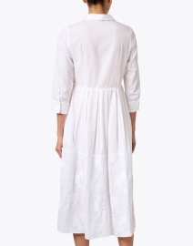 Back image thumbnail - Rosso35 - White Embroidered Cotton Shirt Dress