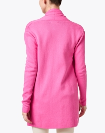Back image thumbnail - Burgess - Pink Cotton Cashmere Travel Coat
