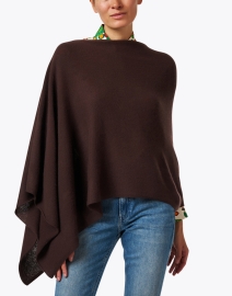 Front image thumbnail - Minnie Rose - Brown Cashmere Ruana 