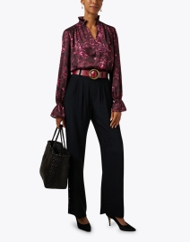 Look image thumbnail - Figue - Hadley Black and Gold Straight Leg Pant