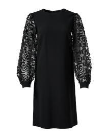 Black Embroidered Sleeve Dress