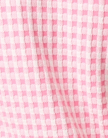 Fabric image thumbnail - Marc Cain - Pink Gingham Cotton Blend Sweater